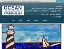Tablet Screenshot of oceanstainedglass.com